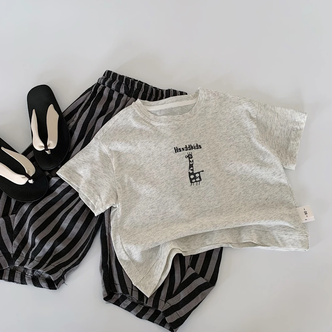 5/26【云端长颈鹿】儿童卡通短袖上衣T恤