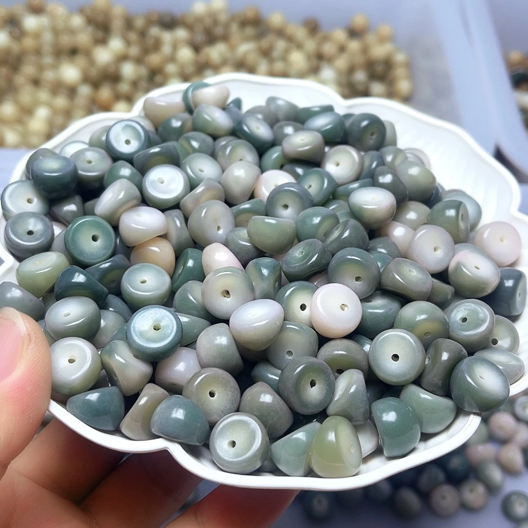 白玉菩提吊坠白玉菩提13微瑕蒜瓣30颗卡灯牌宠20颗