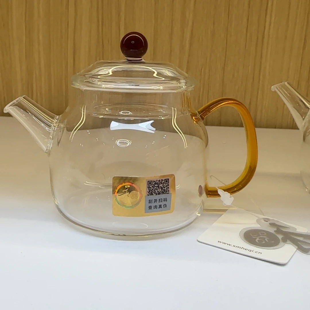 胖***象玻璃手工艺品禾器言卿壶琥珀色