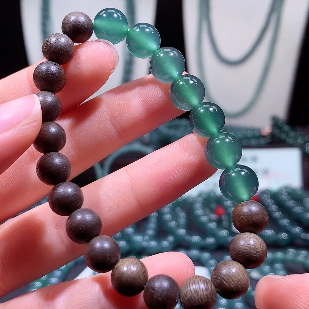 翡翠未镶嵌手链天然a货翡翠手串10