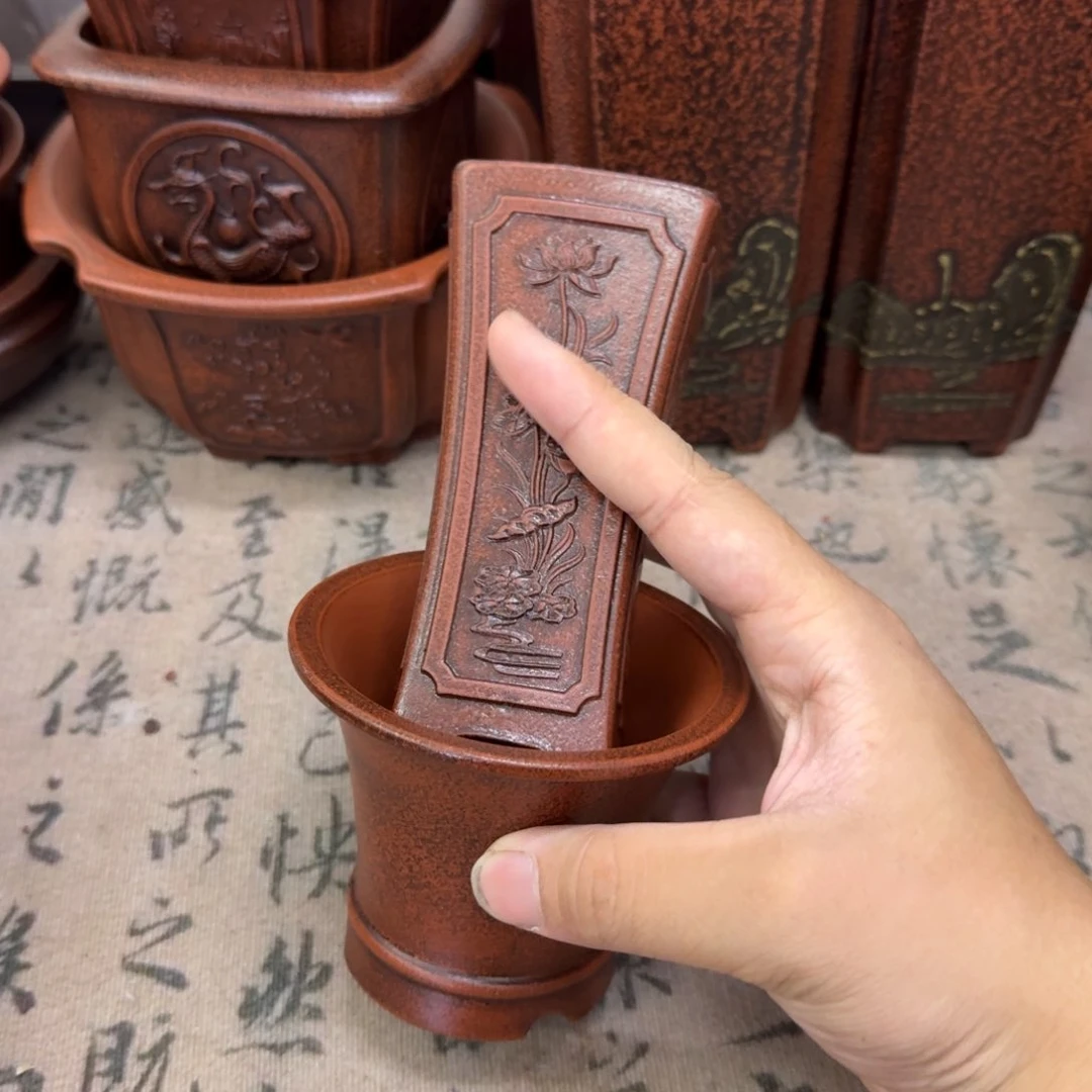 紫砂花盆吴*清宜兴紫砂正品