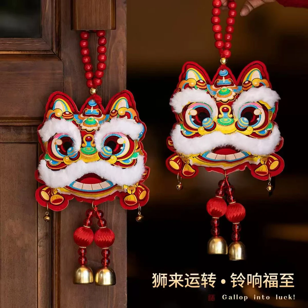 [新疆]醒狮2026马年新款装饰新年客厅玄关福禄福包挂串春节氛围场