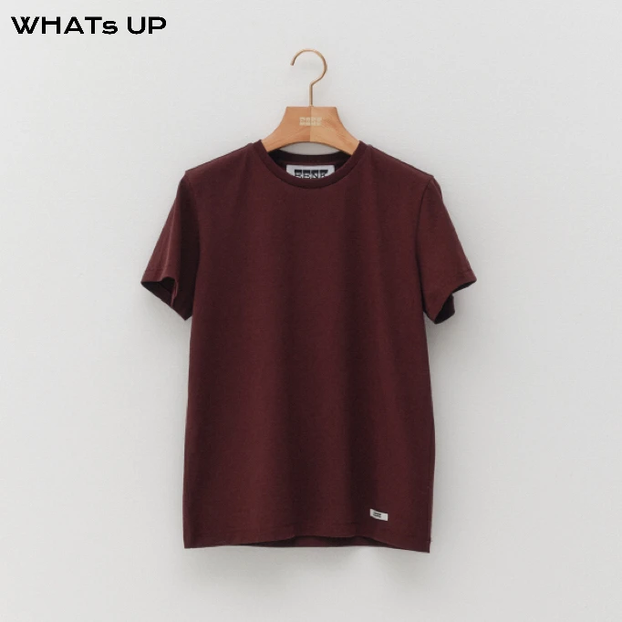 EENK 25FW 设计师品牌 棕色圆领T WHATsUP