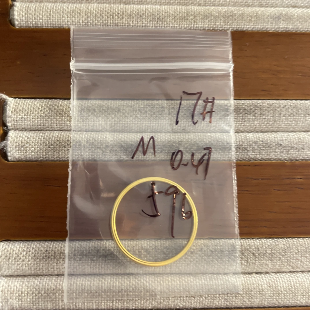 A7克重0.47 17号 猫眼戒指 足金999