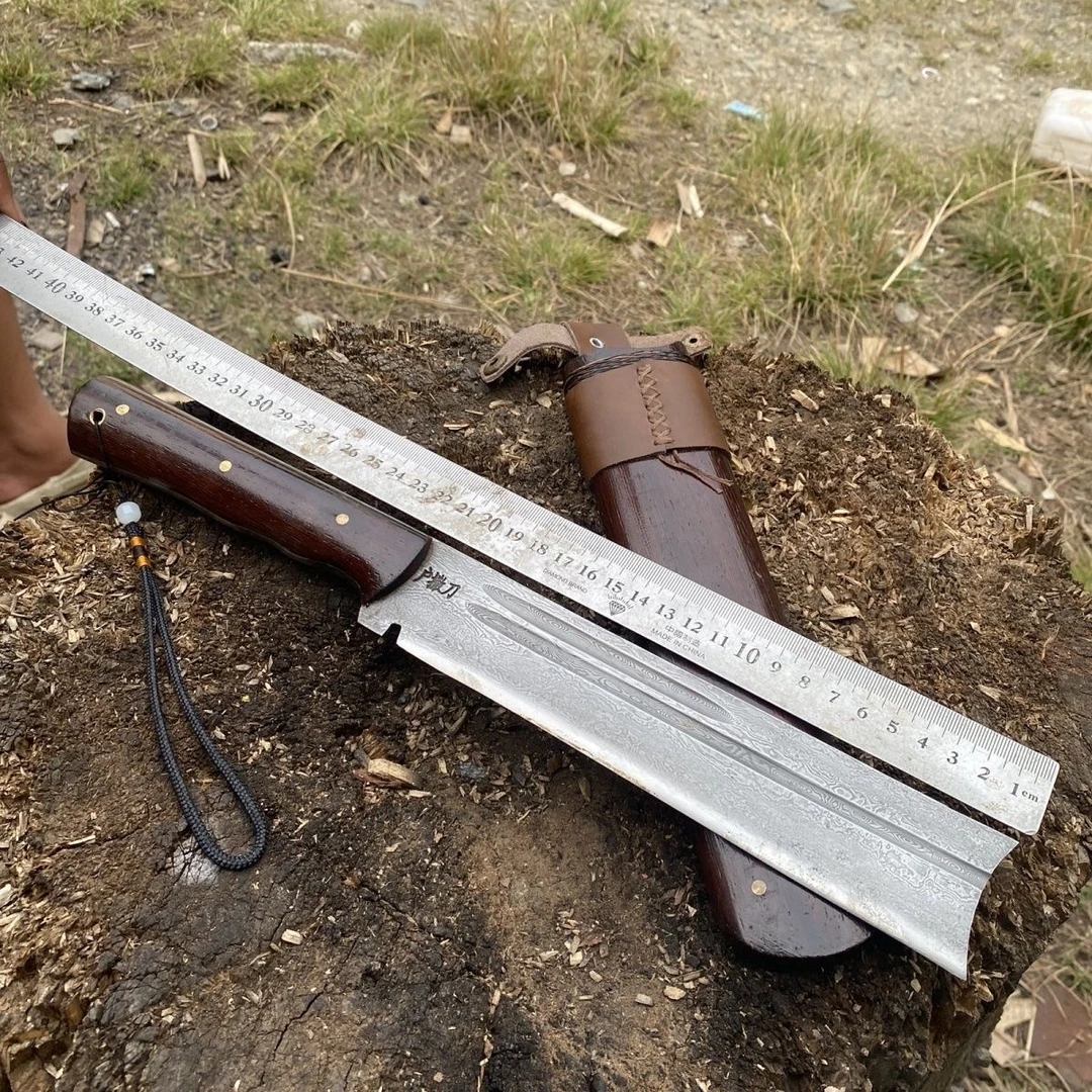 户撒手工锻打户外刀柴刀传统名族工艺砍骨砍柴户外锻造爆款未开刃