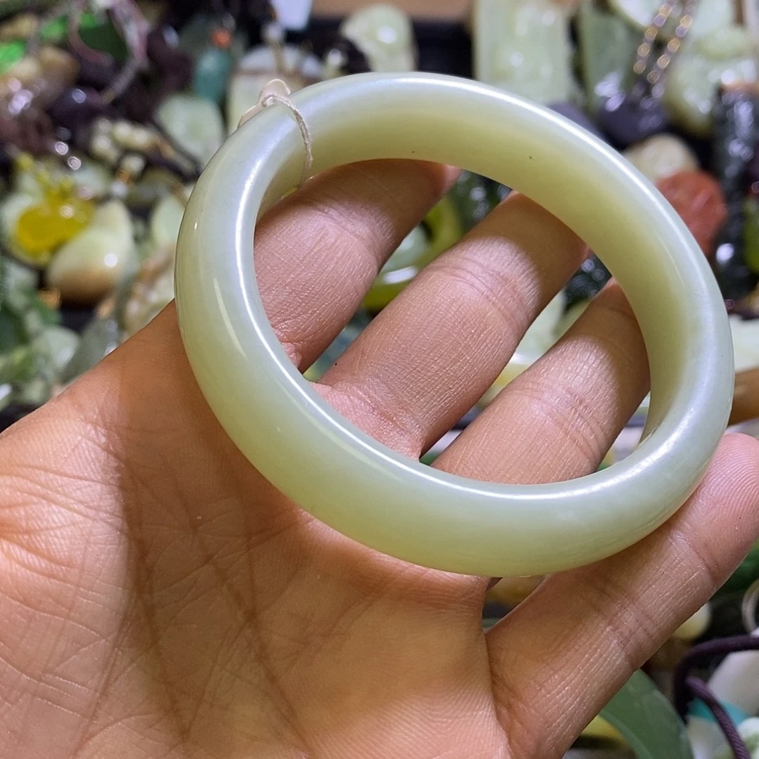 岫玉未镶嵌手镯58口径