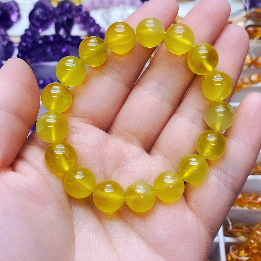 用***7葡萄石未镶嵌手串天然