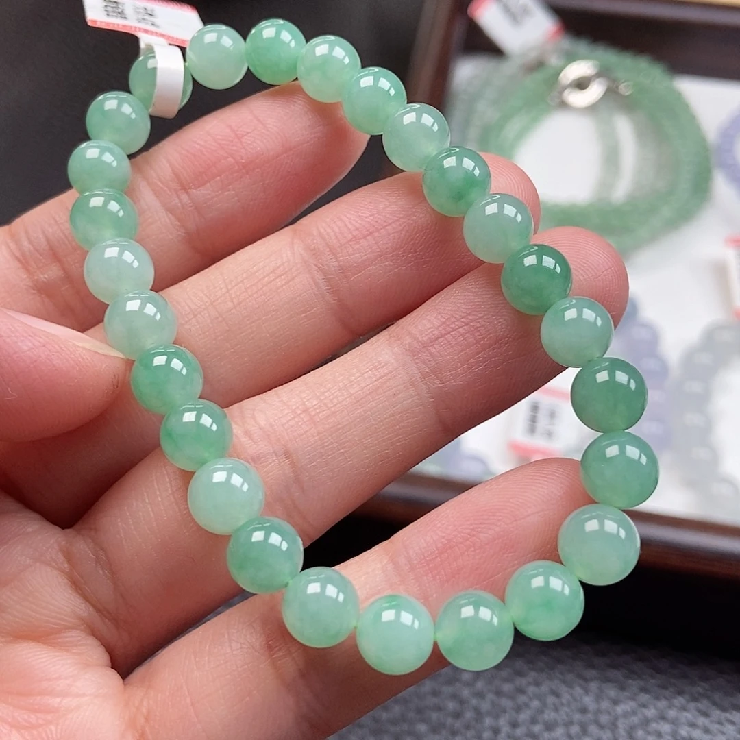 翡翠未镶嵌手串卡7