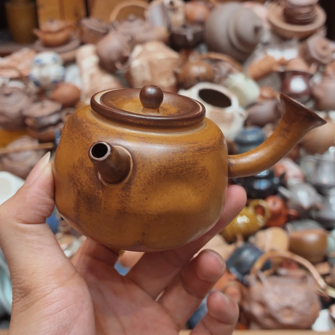 柴烧老岩泥高温茶器皿