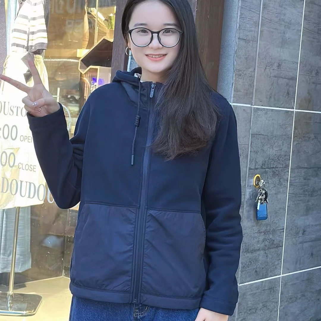 宇姐精选 1217 连帽常规款保暖运动休闲时尚摇粒绒户外外套
