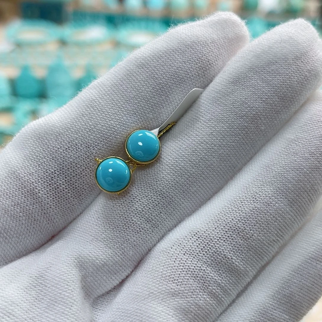 绿松石珠宝奇石18K金镶嵌