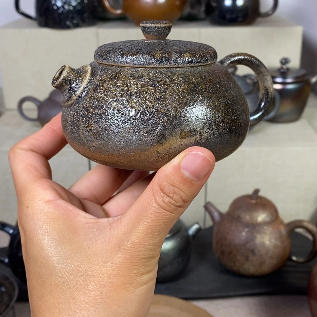建水紫陶柴烧茶壶