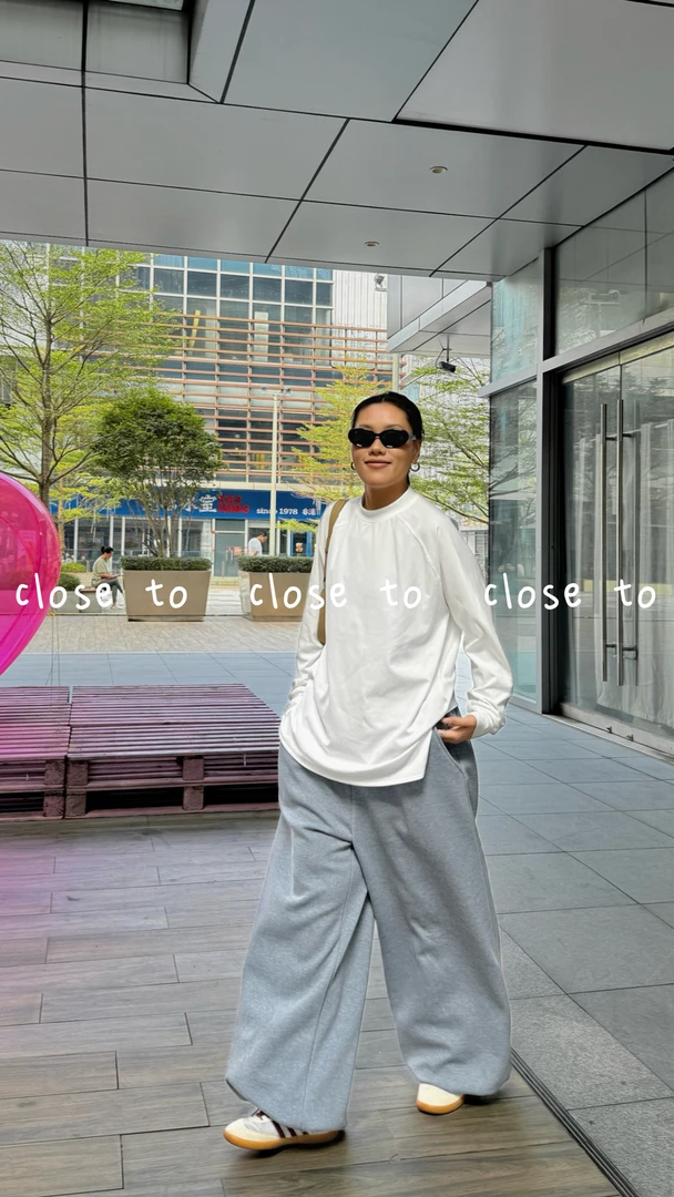 CLOSE TO【万能打底宽松大T】休闲百搭垂感T恤