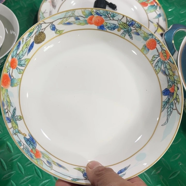 瓷片荔枝八寸深盘四个哇塞