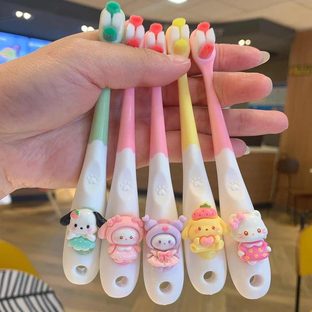 【5支万毛刷】哪吒敖丙万毛刷儿童牙刷软毛3到12岁到乳牙刷牙刷套装