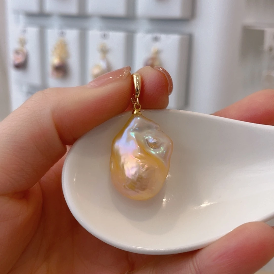 淡水珍珠颈饰银S925镶嵌莫