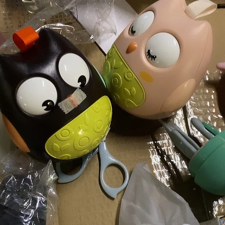 猫头鹰不倒翁2个颜色随机