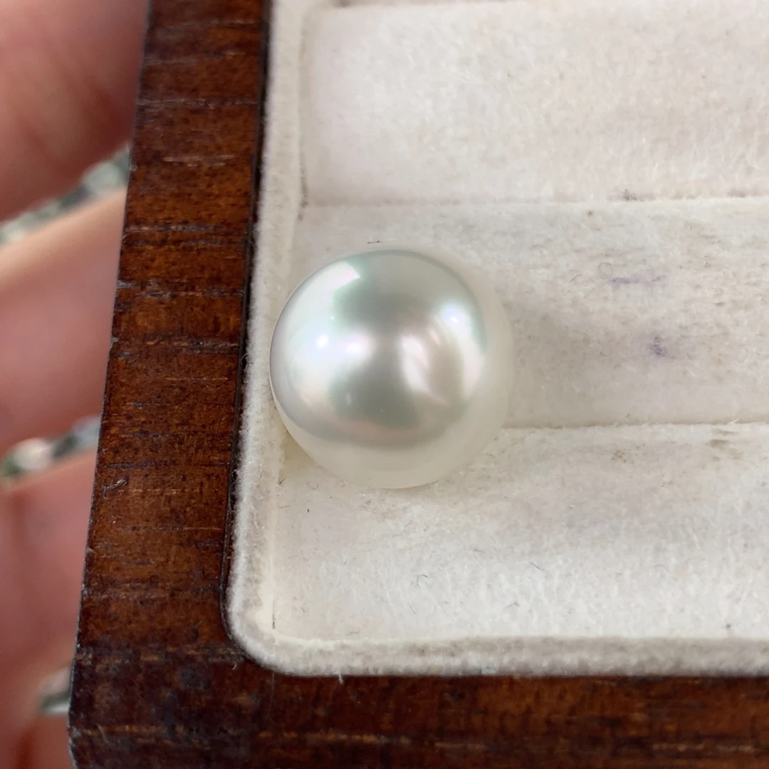 定制海水珍珠裸珠未镶嵌澳白12-13mm