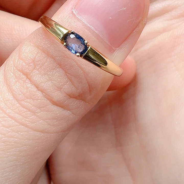 银S925镶嵌蓝宝石戒指