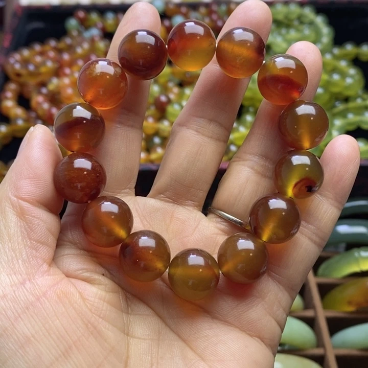 未镶嵌蛇纹石玉手链