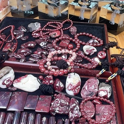 【闪购商品】天然辰砂福*天然原矿朱砂珠子