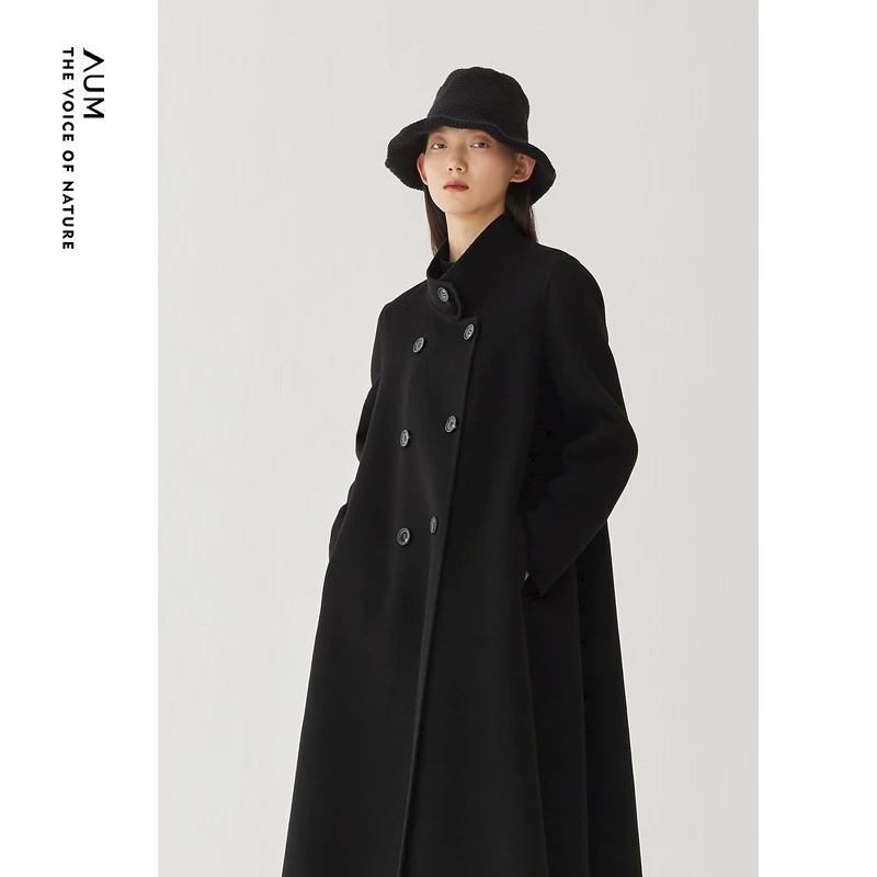 AUM/噢姆冬季新款羊毛立领大衣M1CX4802D/MADE4016D