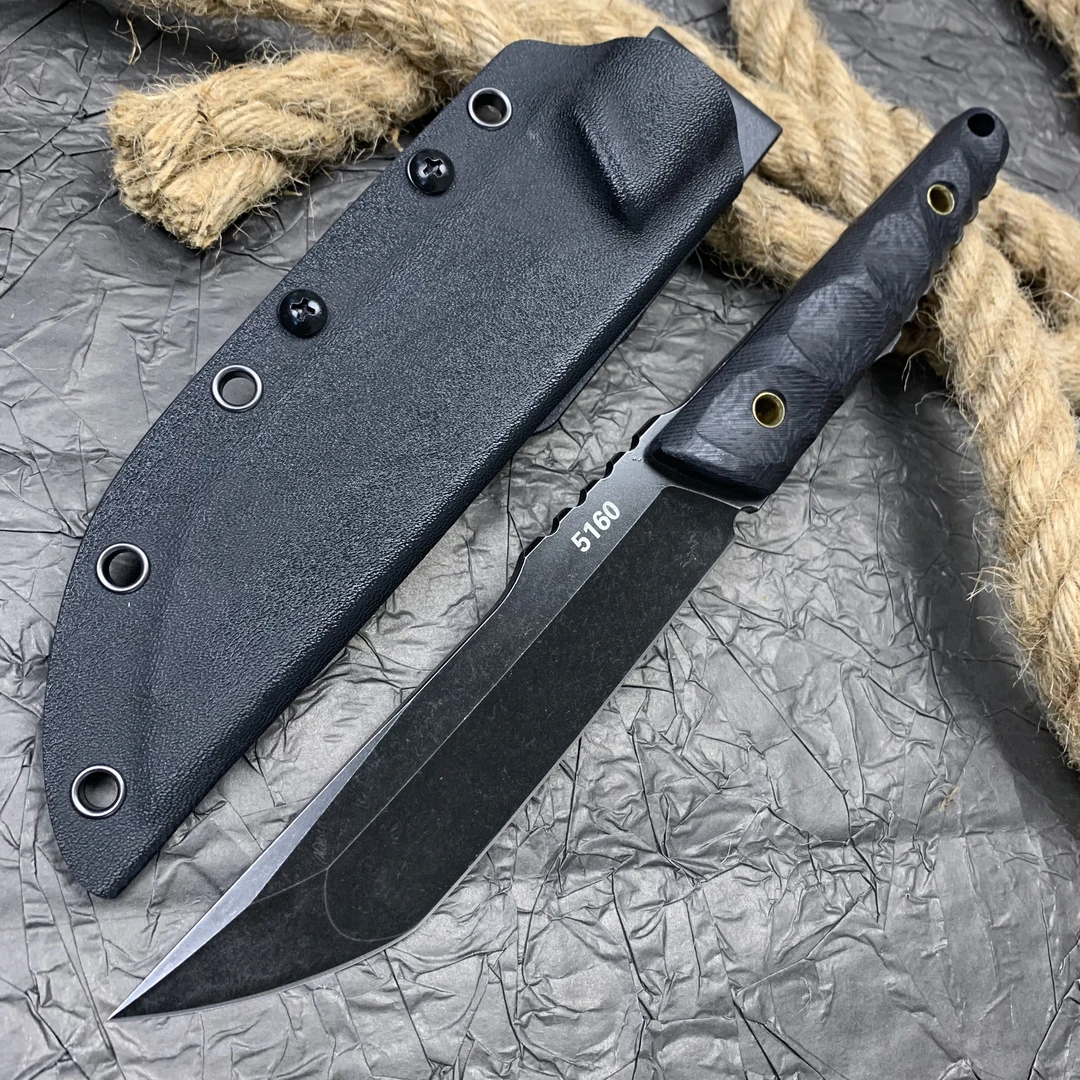 罗刹-8cr14钢战术把玩水果小刀手工多