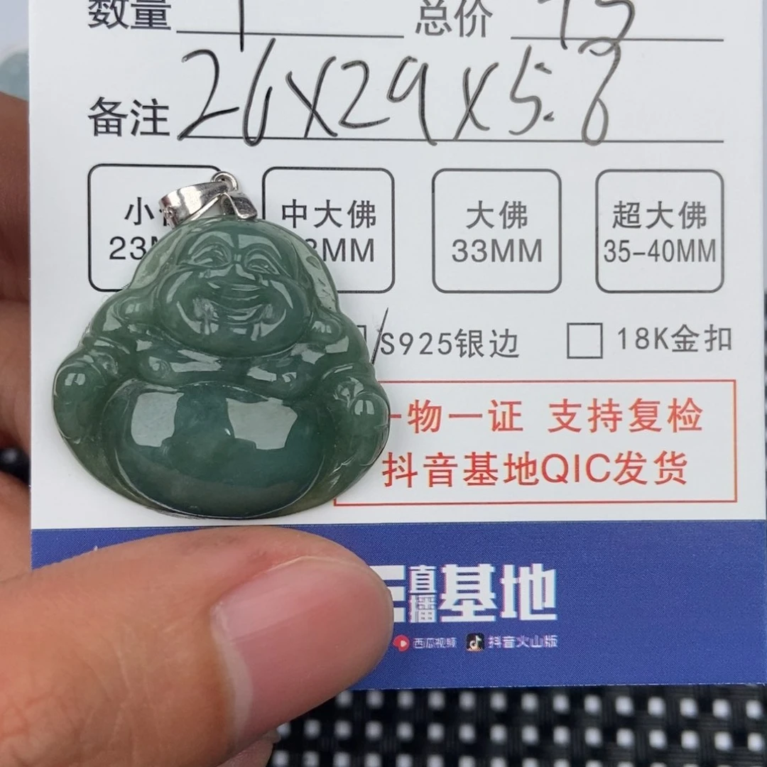 翡翠颈饰未镶嵌吊坠