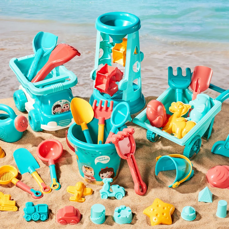 儿童海边沙滩玩具宝宝海滩挖沙土工具沙漏铲子桶玩沙子套装玩沙池