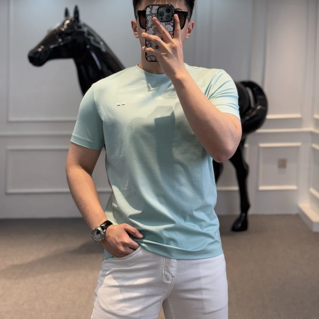 GDTN-春夏季新款男士潮流轻奢亲肤舒适百搭胶印圆领短袖Z-25259
