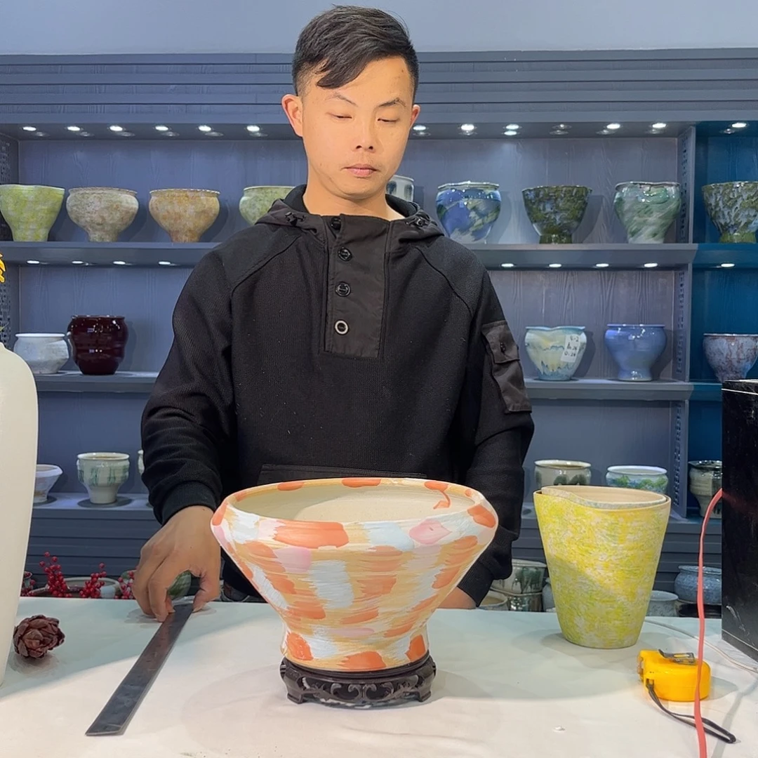 陶摆件景德镇陶瓷花盆