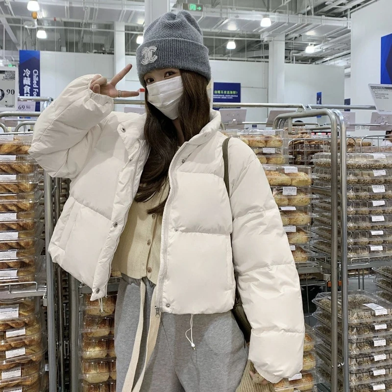 冬装女2025年新款棉服外套短款棉衣设计感加厚学院风棉袄冬季