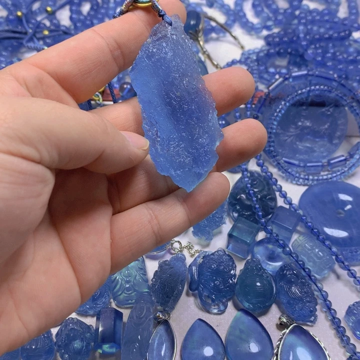 海蓝宝石颈饰未镶嵌朵*