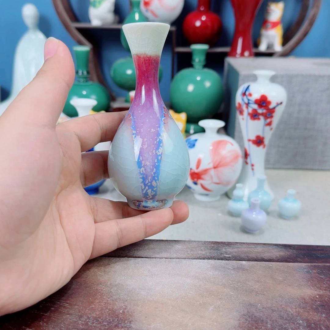 陶瓷手工小花器摆件