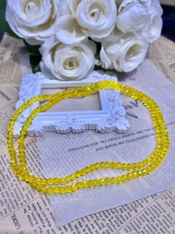 淡黄色切面4mm手串发一条J01