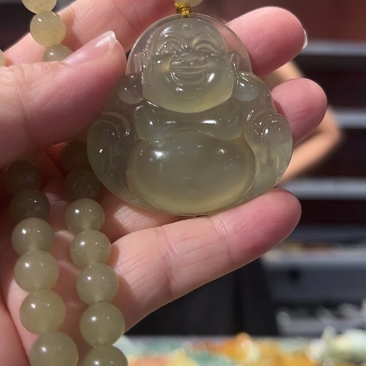 岫玉未镶嵌毛衣链