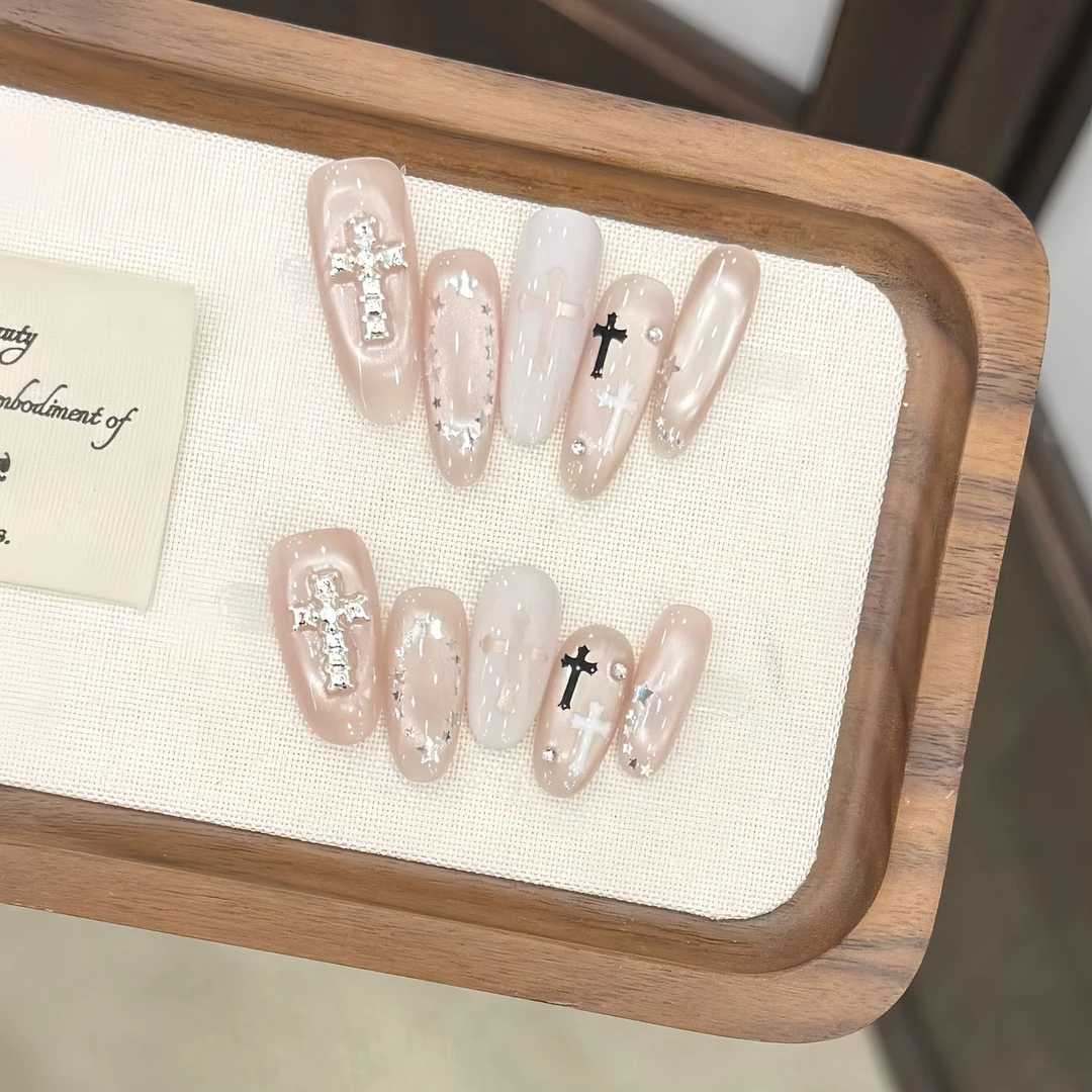 Y-十字星辰-XingHeJiYu轻奢高定美甲 10片装