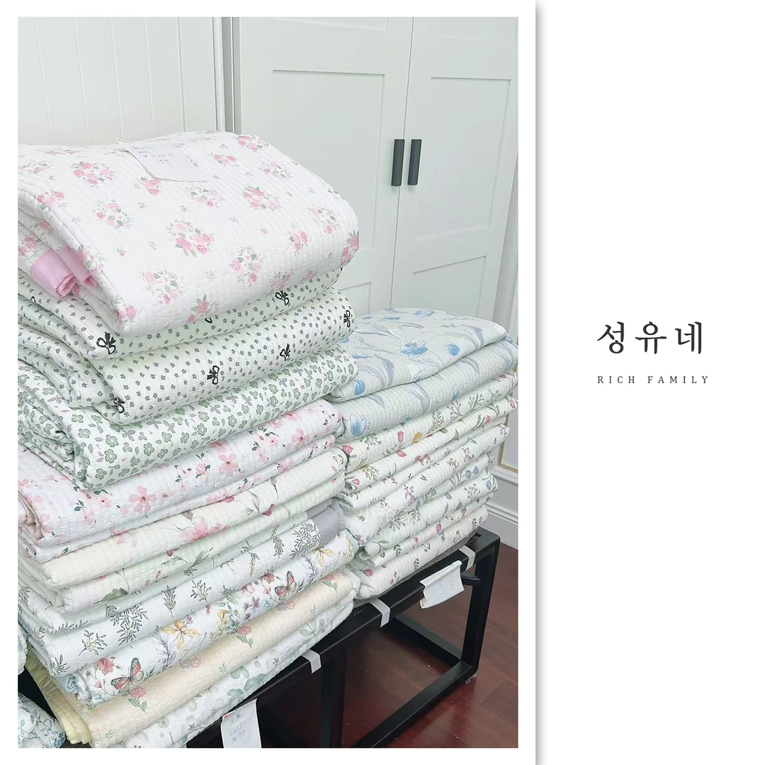 小裕家-福利床品》韩国ins风高品质超好看碎花系列床盖合集闭眼入