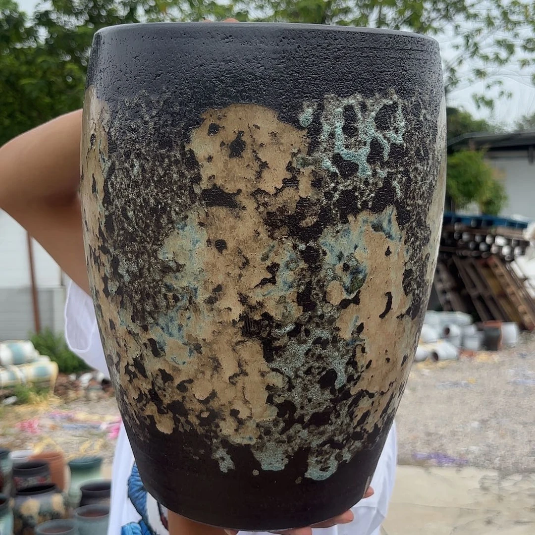 油画蛋壳口径23高度33
