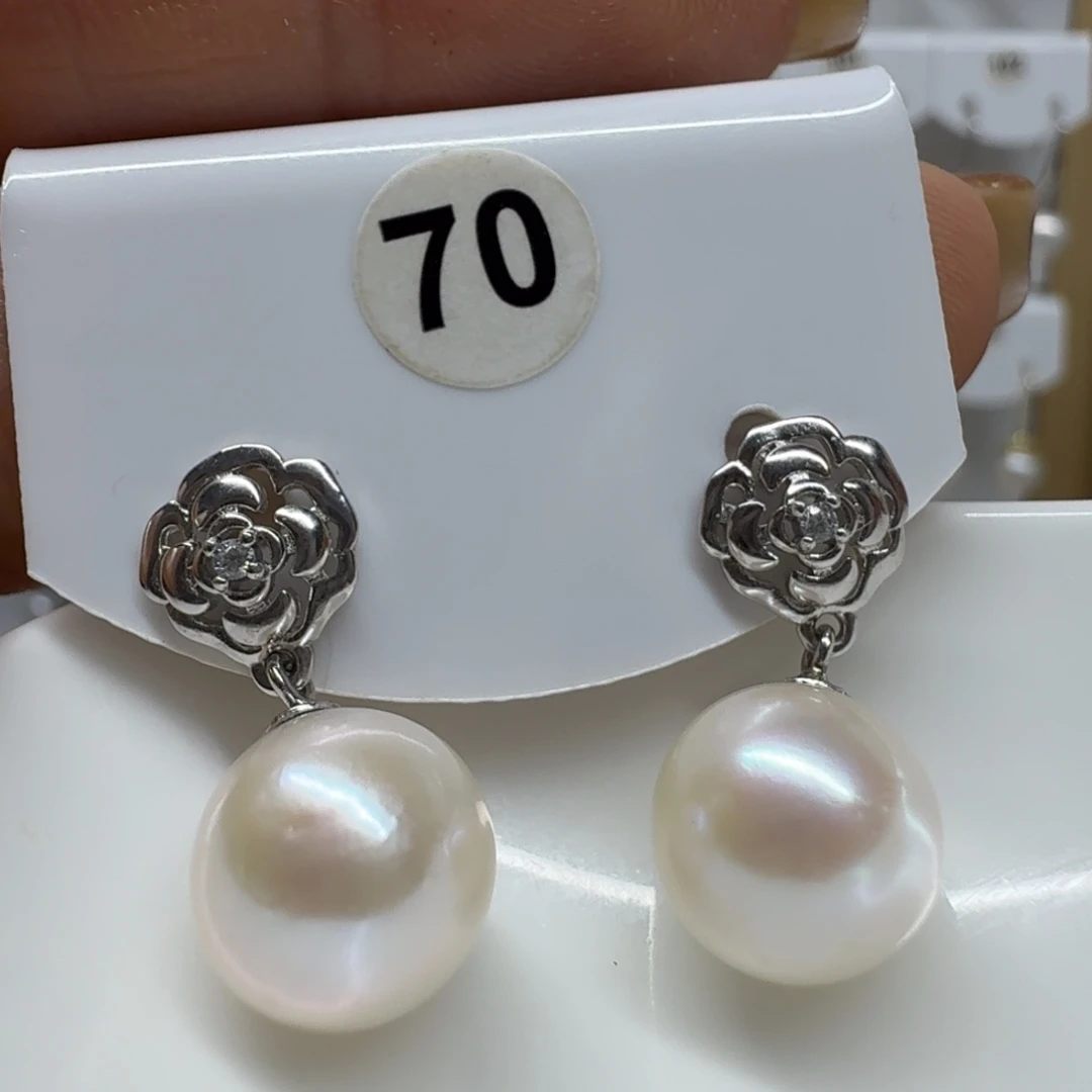 杜***杜淡水珍珠银S925镶嵌耳饰珍珠