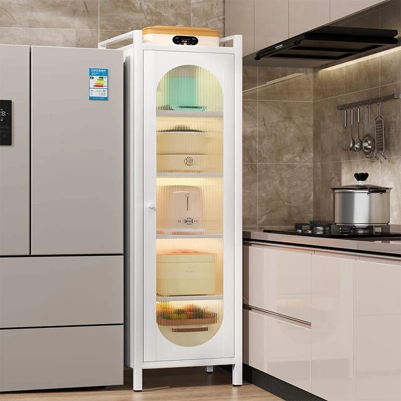 厨房橱柜夹缝置物架多功能落地式锅架窄缝储物柜子大容量收纳柜