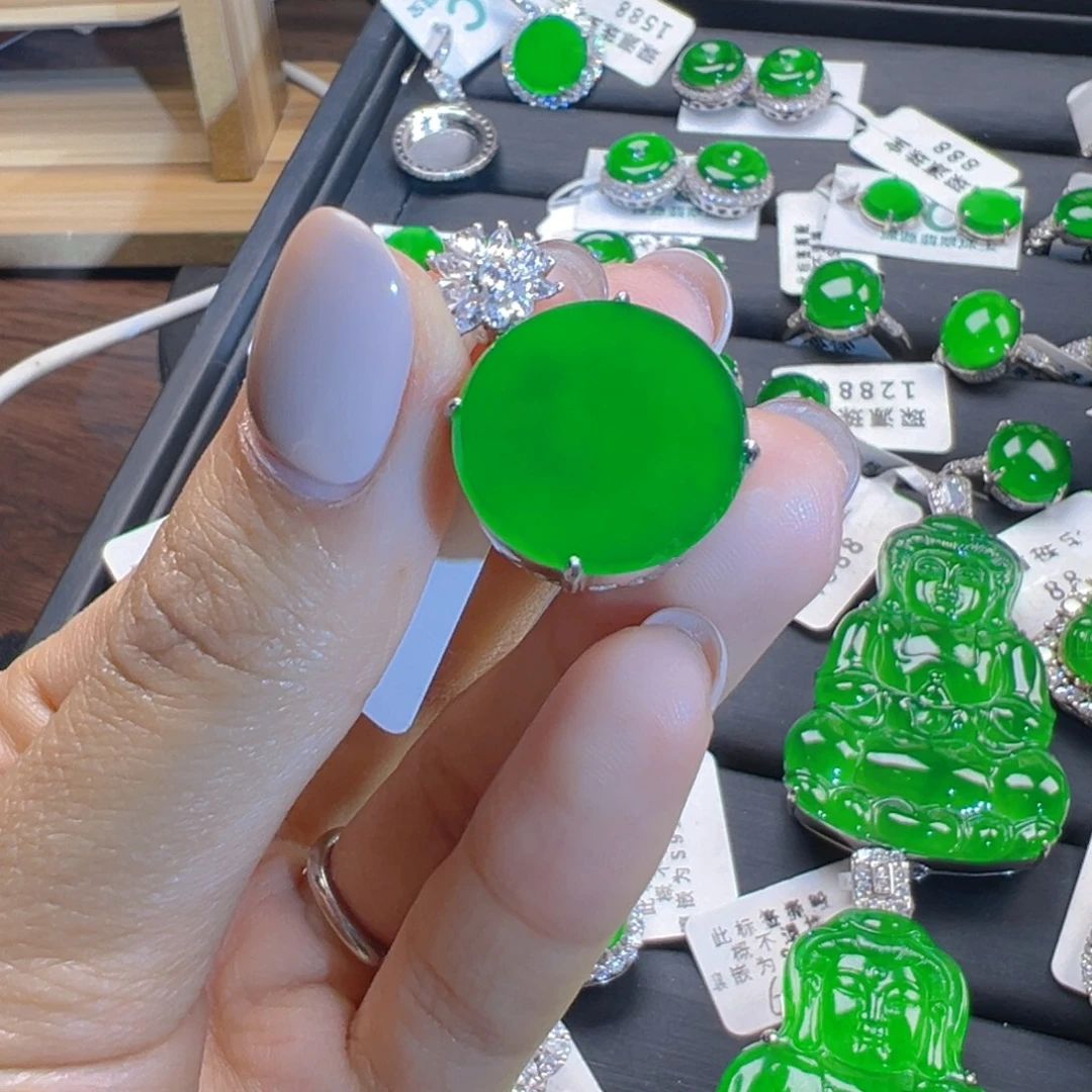 翡翠银S925镶嵌颈饰