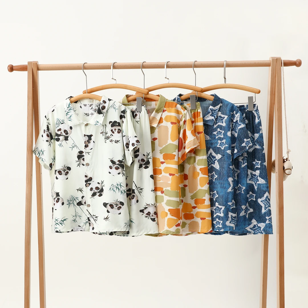 （亲子款）男士棉绸翻领套装