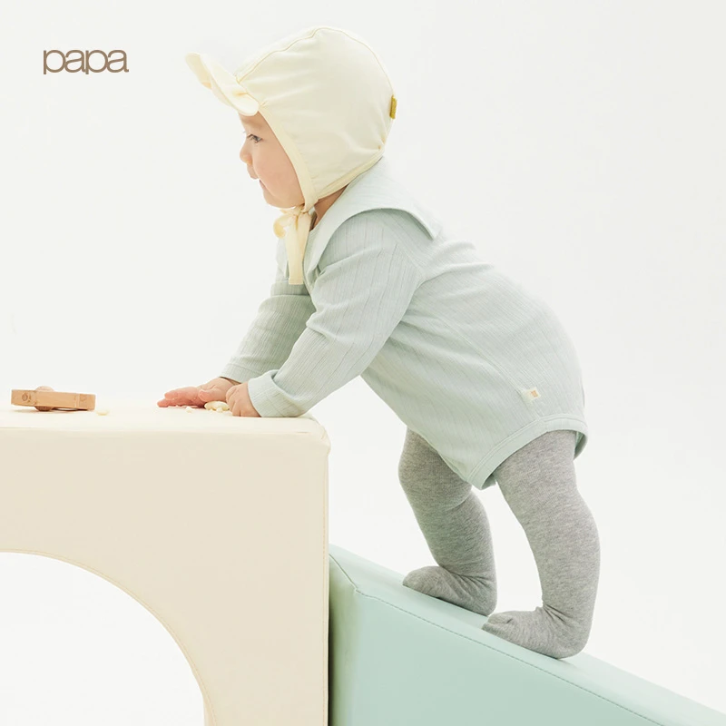 【积分兑换】papa爬爬春秋男女宝宝连裤袜婴儿连体袜女童打底裤袜