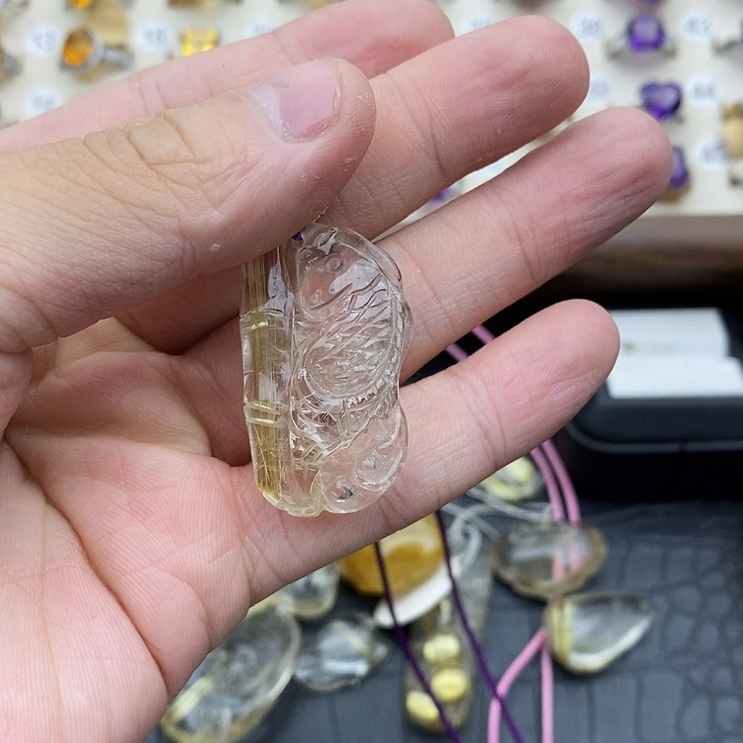 发晶珠宝半成品未镶嵌徐*