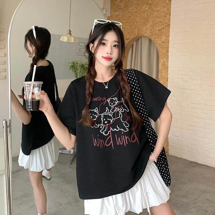 大码80-300斤潮流时尚趣味设计纯棉短袖t恤男女夏季百搭简约上衣