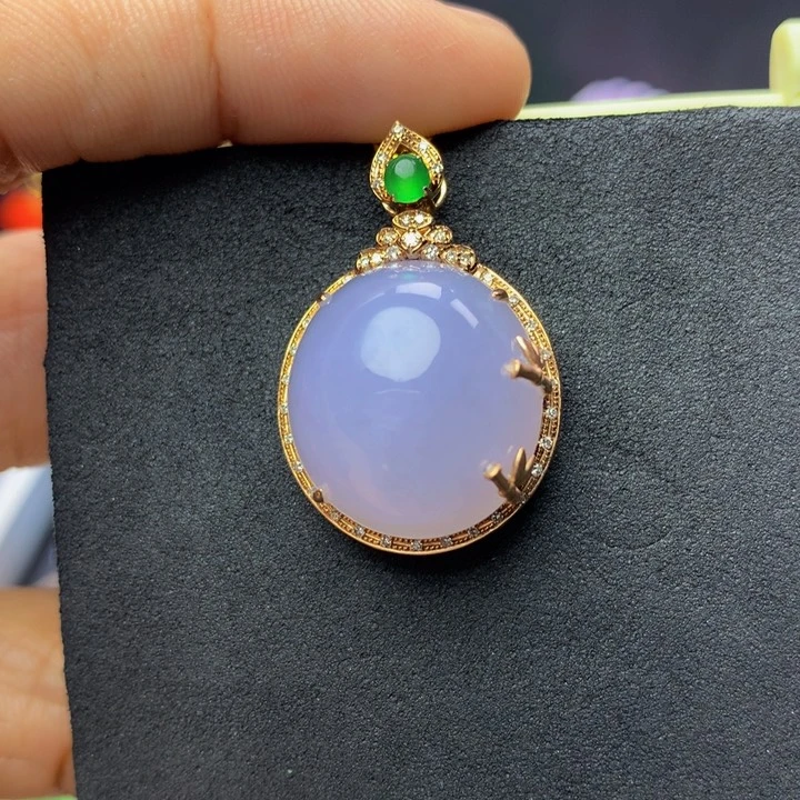 翡翠手链18K金镶嵌翡翠