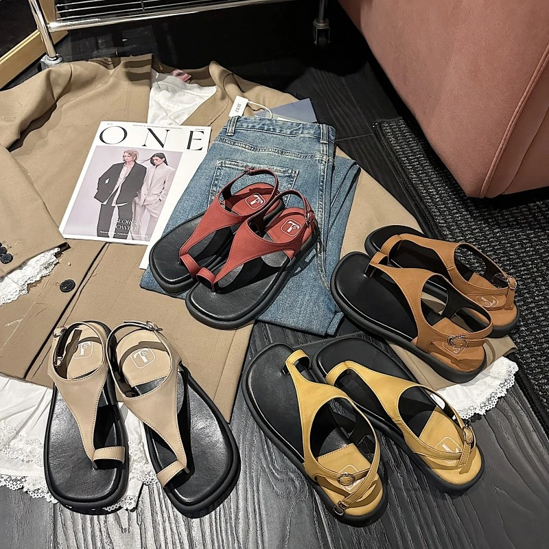 TS2025新款镂空休闲时尚百搭夏季厚底平底网红凉鞋MTB57660-XD-X