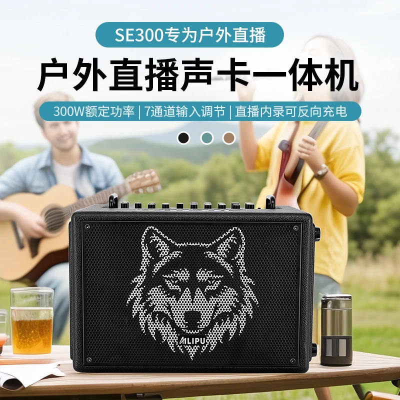 AILIPU/艾利普Se300无线蓝牙弹唱音响声卡直播K歌便携式音箱