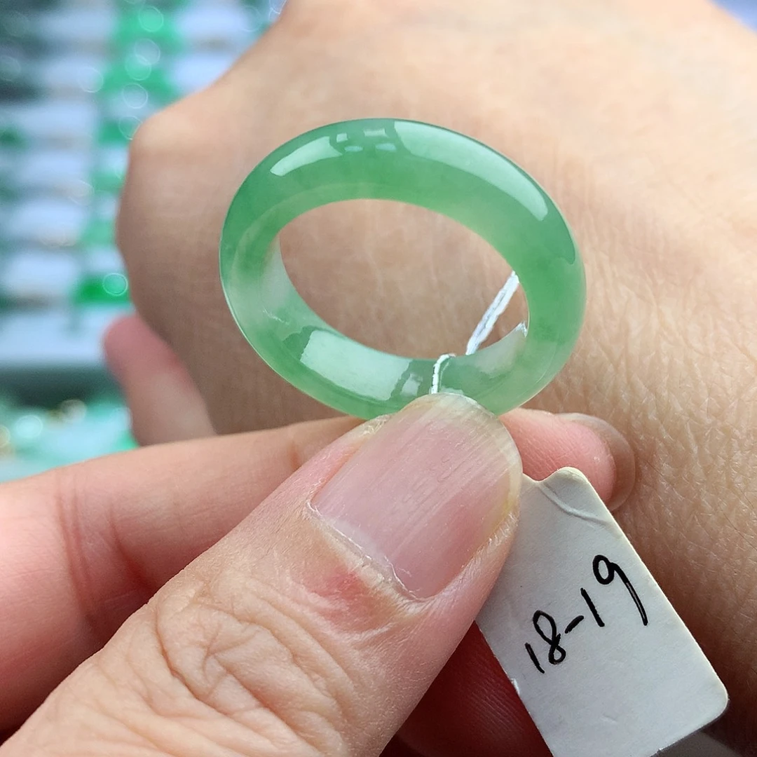 未镶嵌戒指翡翠18-19号